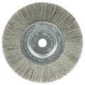 Weiler 6" Narrow Face Crimped Wire Wheel, .006" Fill, 5/8"-1/2" Arbor Hole 1675